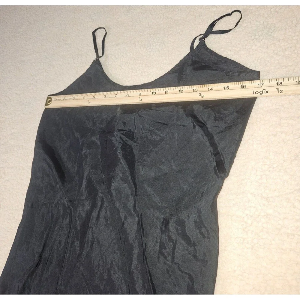 Coach 1941 Black Cupro Slip Dress Womens Size 4 Satin Mini Adjustable Straps